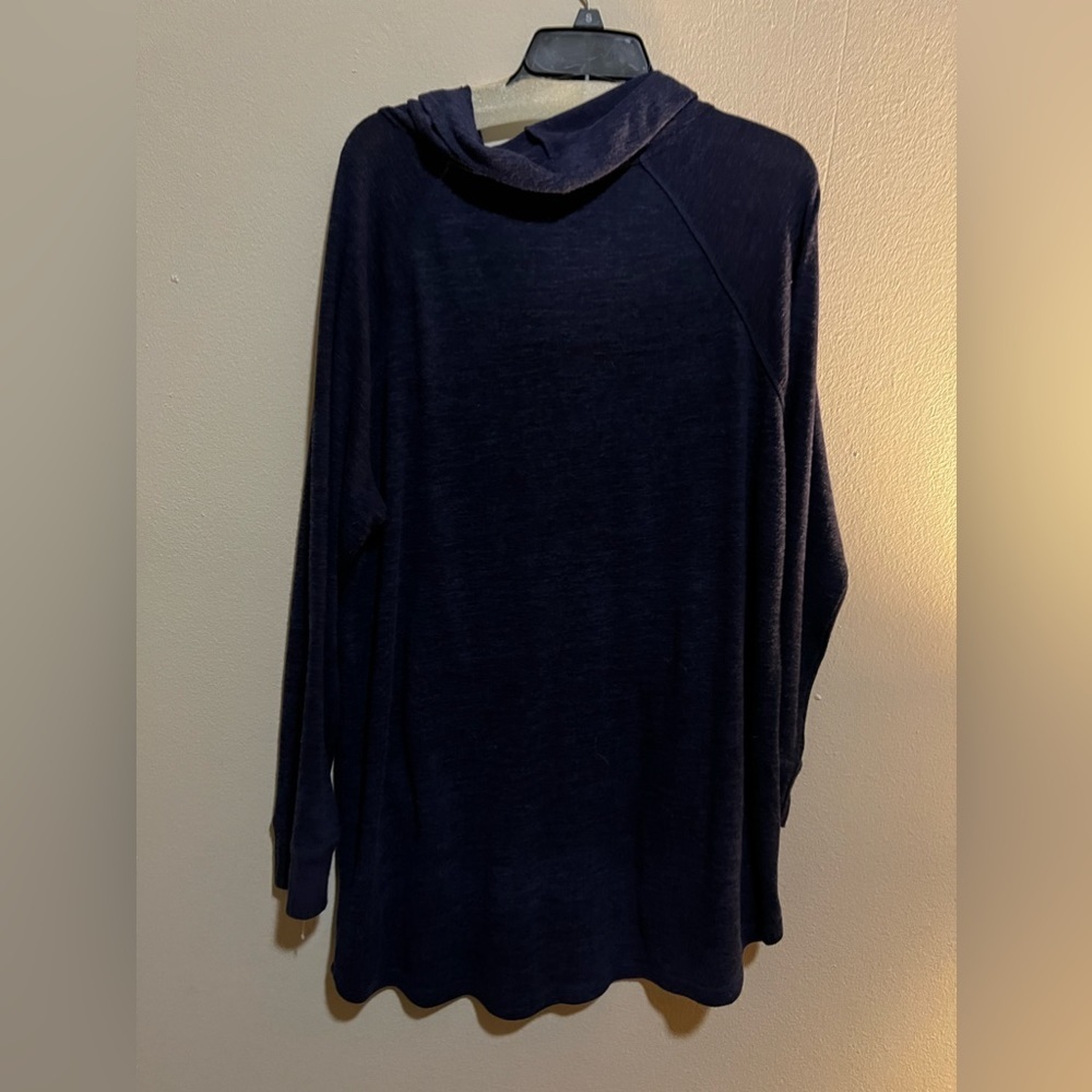 Super Soft Plush Cowl Neck Raglan Tunic Sweatshirt 2X - Picture 8 of 8